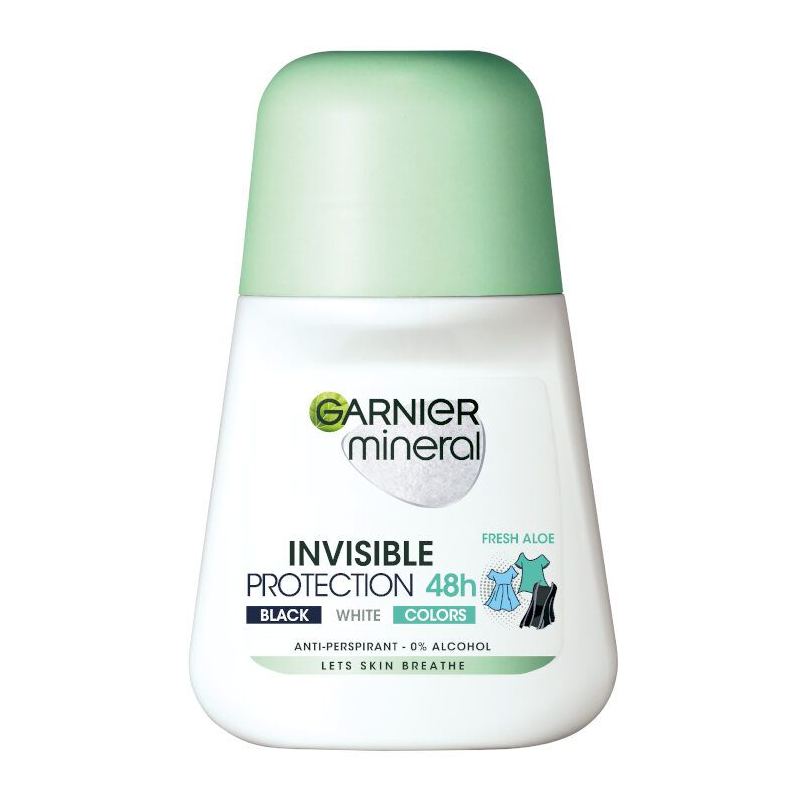 Garnier Deo Mineral Invisible Black & White & Colors Fresh Aloe Дамски рол-он