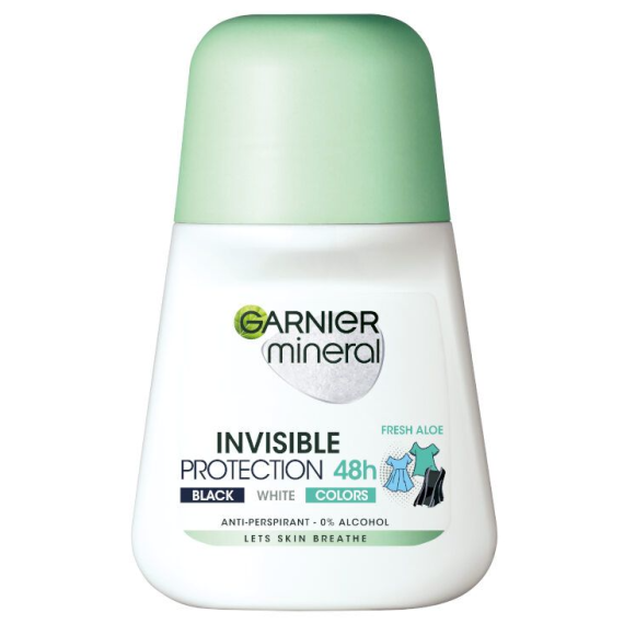 Garnier Deo Mineral Invisible Black & White & Colors Fresh Aloe Дамски рол-он