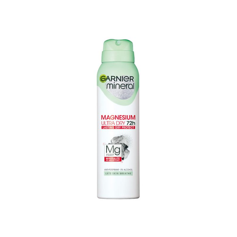 Garnier Deo Mineral Magnesium Ultra Dry Дамски део спрей, Размер 150 ml
