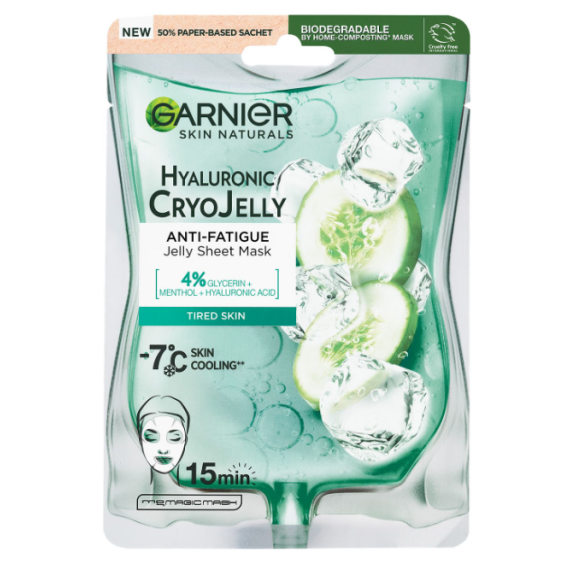 Garnier Skin Naturals Hyaluronic Cryo Jelly Гел лист маска за лице