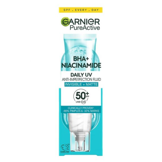 Garnier Pure Active Матиращ флуид против несъвършенства SPF 50+