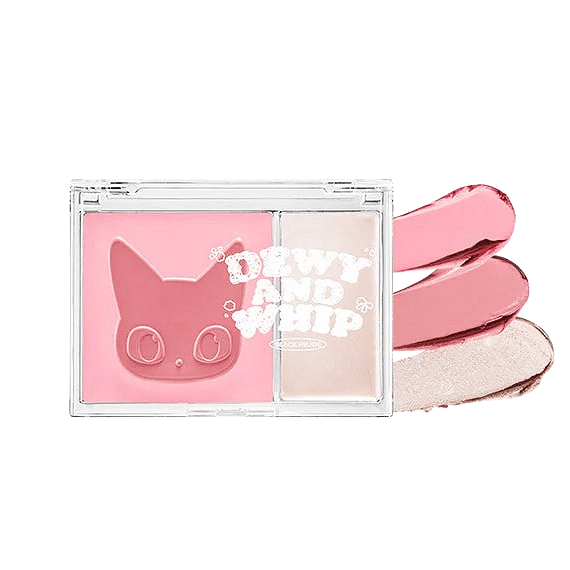 Black Rouge Dewy Whip Cheek And Beam 2 в 1 компактен руж и хайлайтър
