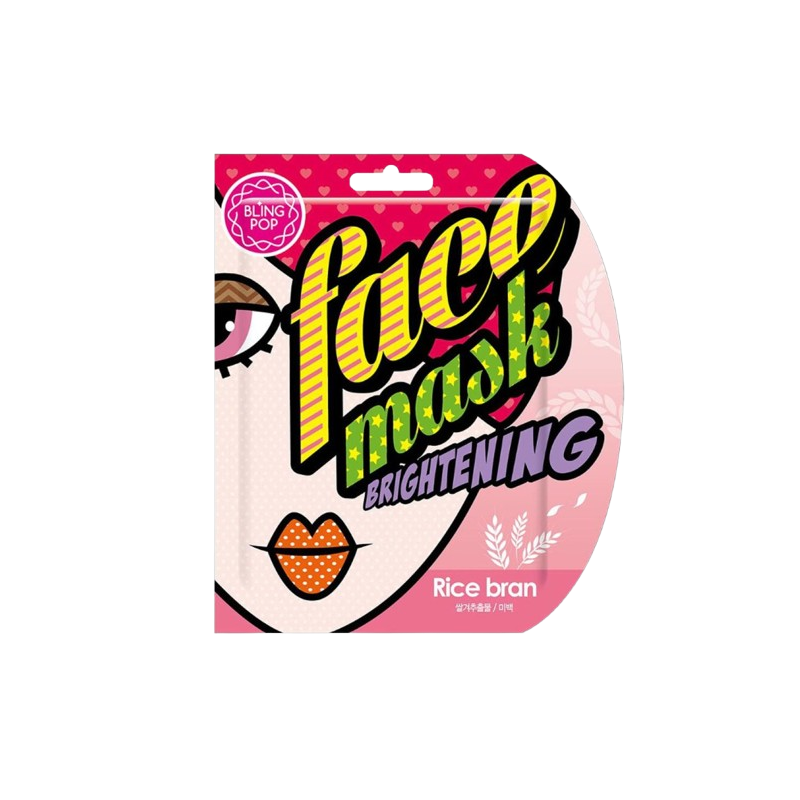 Blingpop Rice Bran Brightening Face Mask Изсветляваща маска за лице с оризови трици