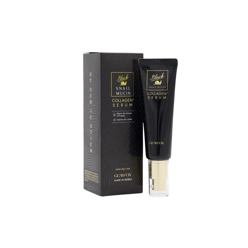 Glamfox Black Snail Mucin & Collagen Serum Серум за лице с охлювен секрет и колаген