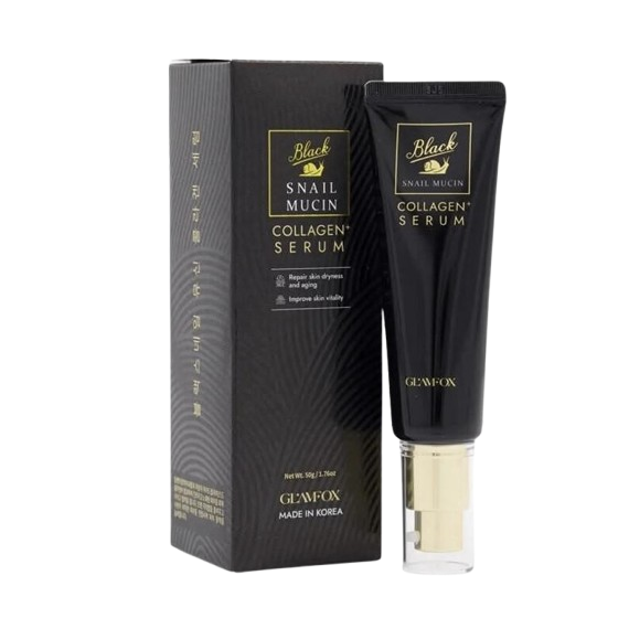 Glamfox Black Snail Mucin & Collagen Serum Серум за лице с охлювен секрет и колаген