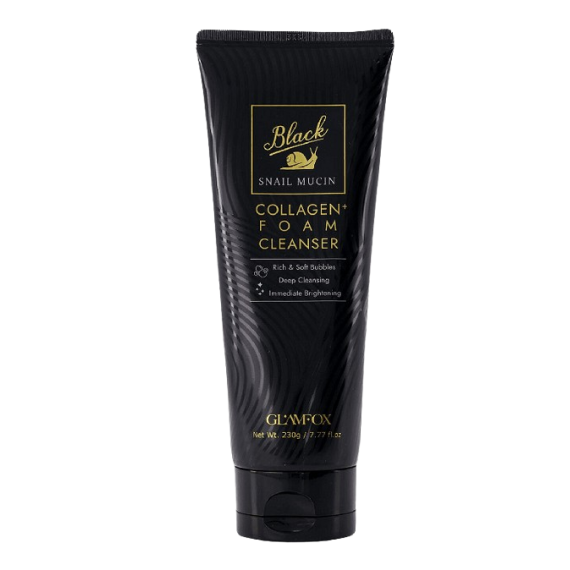 Glamfox Black Snail Mucin and Collagen Cleanser Почистваща пяна за лице