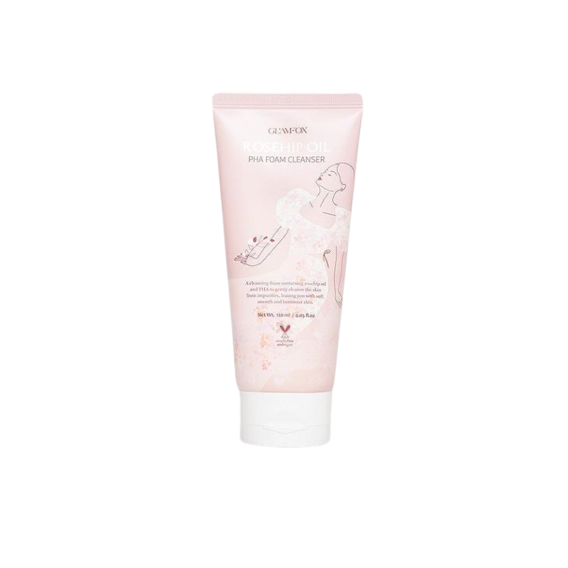 Glamfox Rosehip Oil PHA Foam Cleanser Почистваща пяна за лице