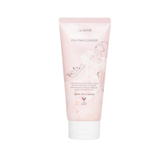 Glamfox Rosehip Oil PHA Foam Cleanser Почистваща пяна за лице
