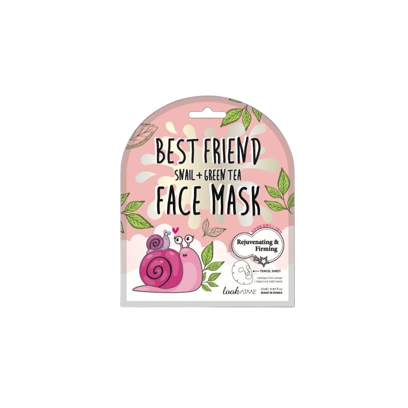 lookATME Best Friend Snail + Green Tea Face Mask Маска за лице