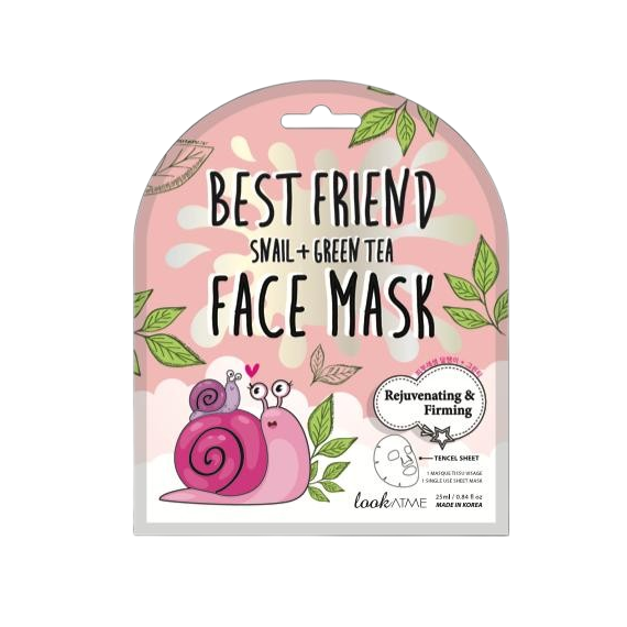 lookATME Best Friend Snail + Green Tea Face Mask Маска за лице