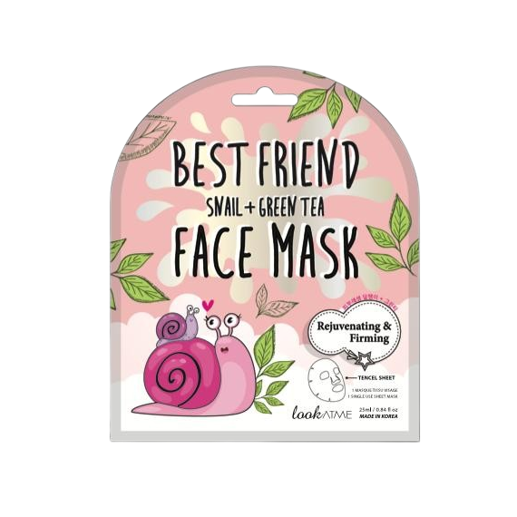 lookATME Best Friend Snail + Green Tea Face Mask Маска за лице