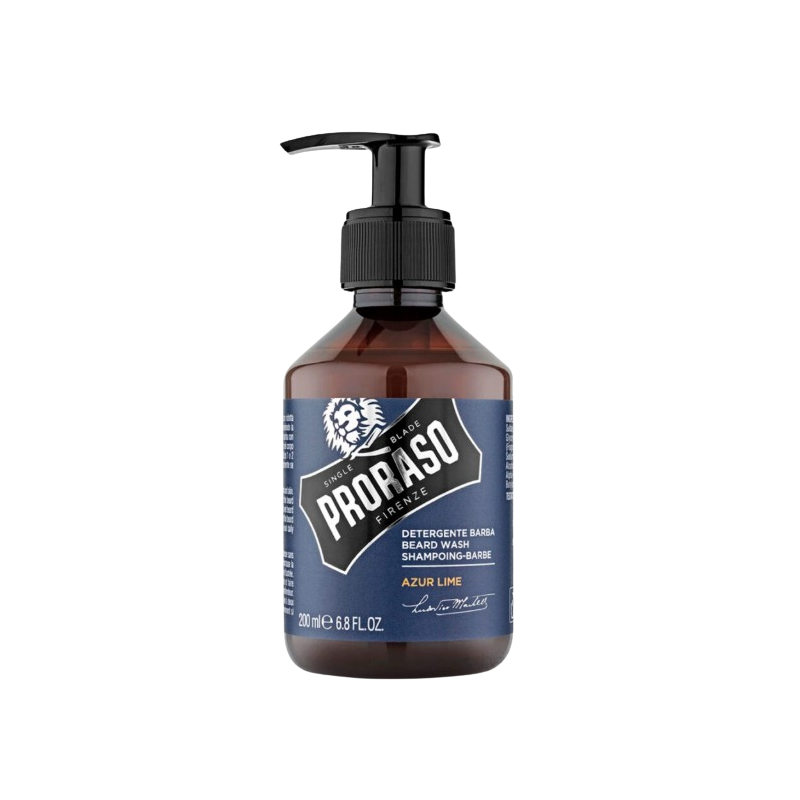 Proraso Beard Shampoo Azur Lime Подхранващ шампоан за брада Мента и Лайм