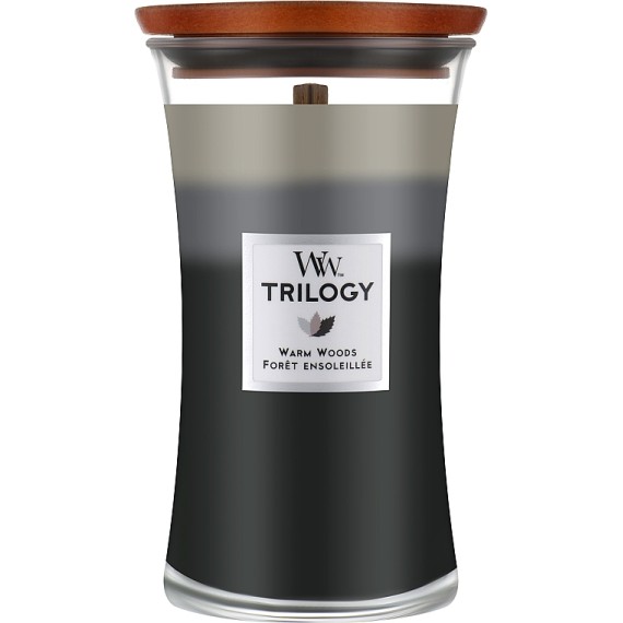 WoodWick Warm Woods Ароматна свещ с дървен фитил