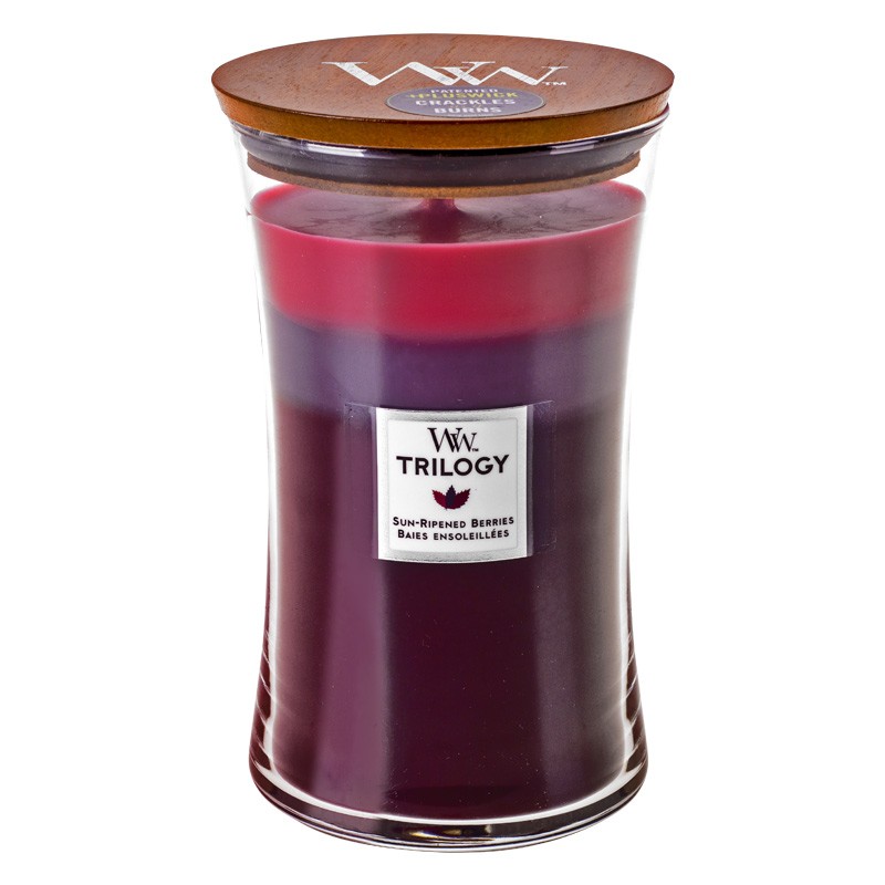 WoodWick Sun Ripened Berries Ароматна свещ с дървен фитил