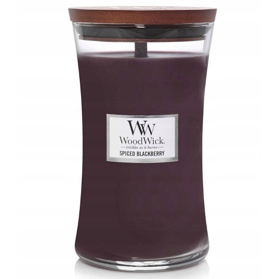 WoodWick Spiced Blackberry Ароматна свещ с дървен фитил