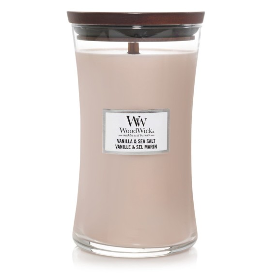 WoodWick Sea Salt Vanilla Ароматна свещ с дървен фитил