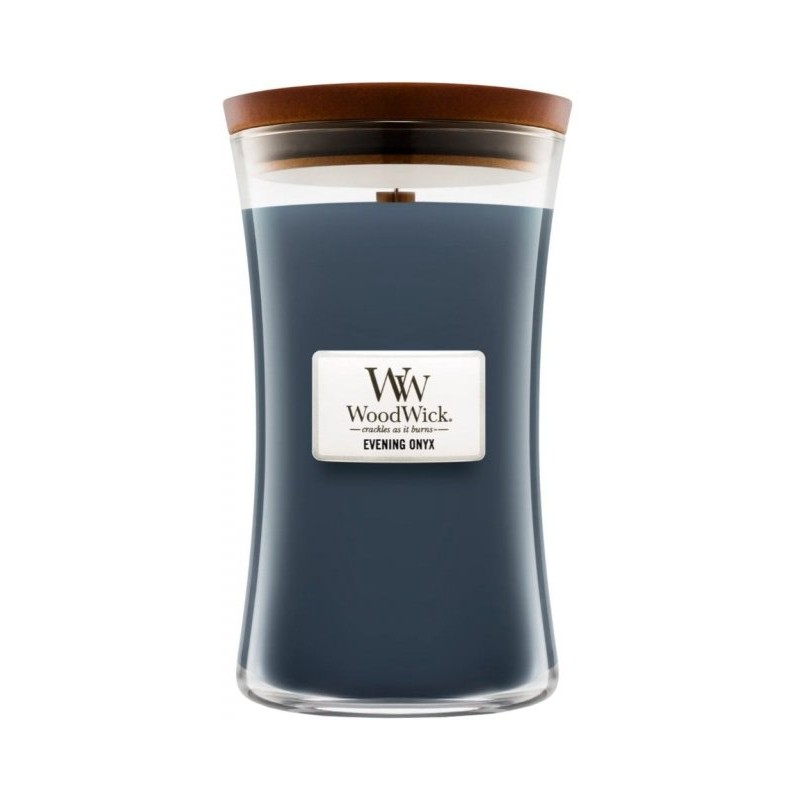 WoodWick Evening Onyx Ароматна свещ с дървен фитил