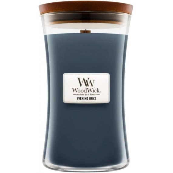 WoodWick Evening Onyx Ароматна свещ с дървен фитил