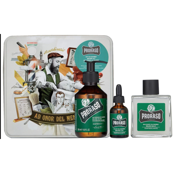 Proraso Metal Box Beard Care Refreshing Комплект 3 части