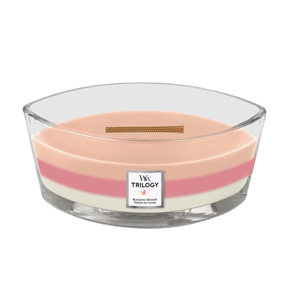 WoodWick Trilogy Blooming Orchard Ароматна свещ