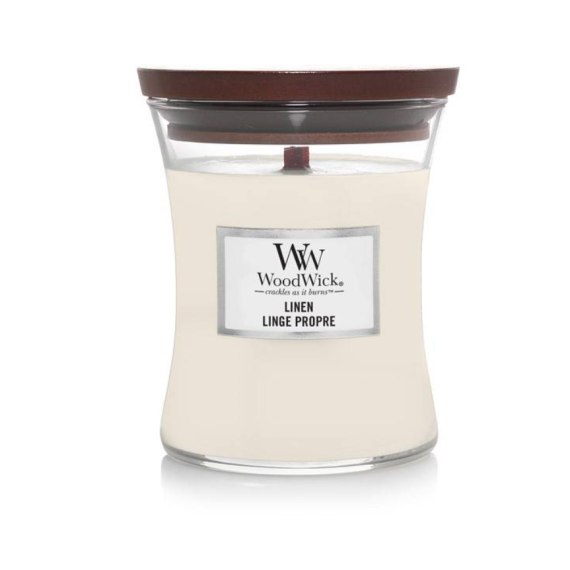WoodWick Linen Ароматна свещ