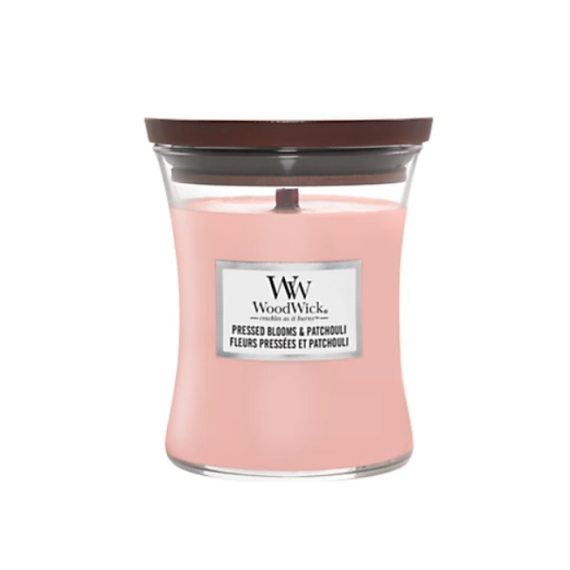 WoodWick Pressed Blooms & Patchouli Ароматна свещ