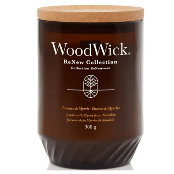 WoodWick Renew Incense & Myrrh Ароматна свещ