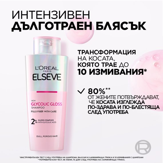 L'Oreal Paris Elseve Glycolic Gloss Шампоан за коса