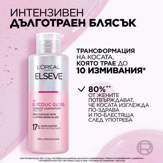 L'Oreal Paris Elseve Glycolic Gloss Ламинираща грижа за коса