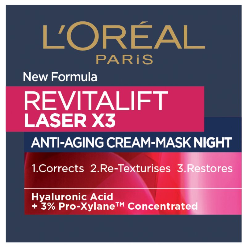 L'Oreal Paris Dermo Revitalift Laser x3 Нощен крем за лице