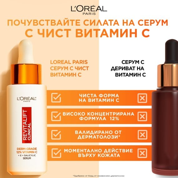 Серум за лице L'Oreal Revitalift Clinical с Vitamin C