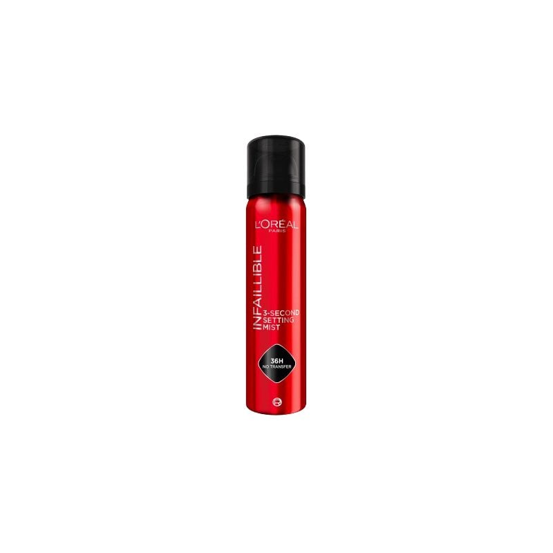 L'Oreal Paris Infaillible 3-Second Setting Mist Спрей за фиксиране на грима, Размер 75 ml