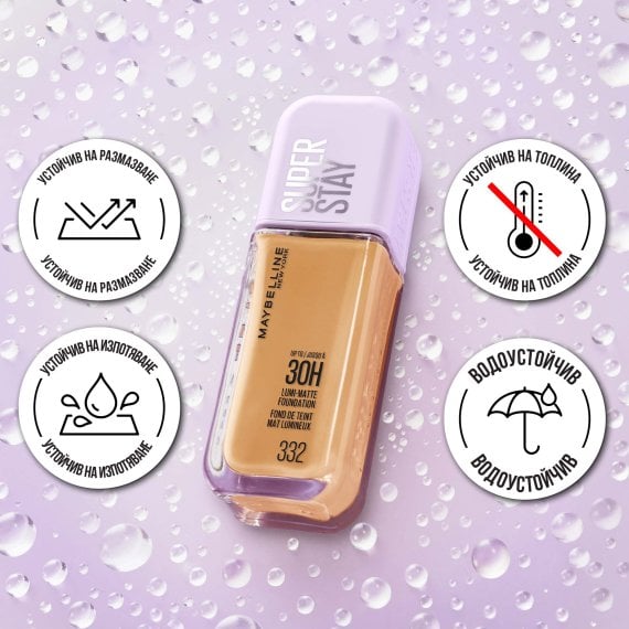 Maybelline New York Super Stay 30H Lumi Matte Foundation Озаряващ матиращ фон дьо тен