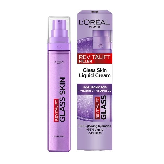 L'Oreal Paris Revitalift Filler Glass Skin Liquid Cream Течен крем за лице