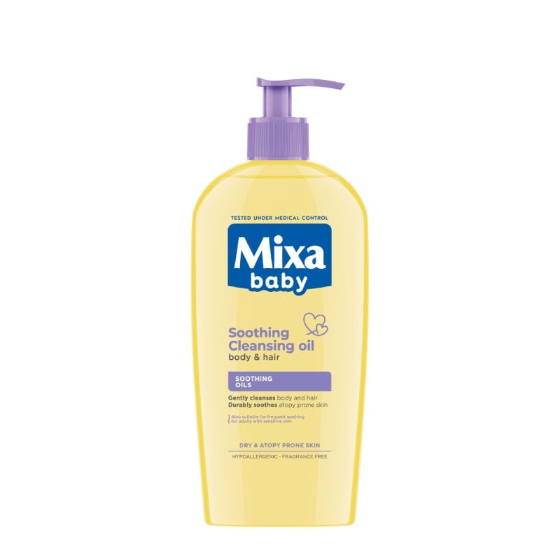 Mixa Baby Atopiance Soothing Cleansing Oil Бебешко измивно олио за коса и тяло
