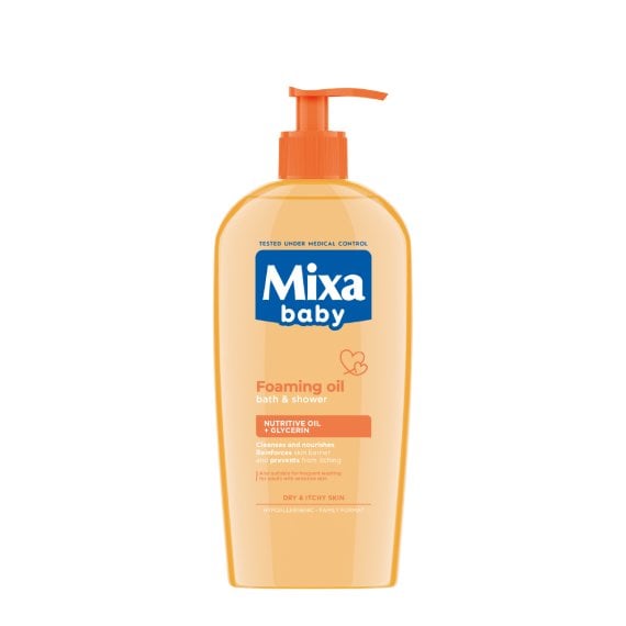 Mixa Baby Foaming Oil Bath & Shower Бебешко измивно олио за вана и душ
