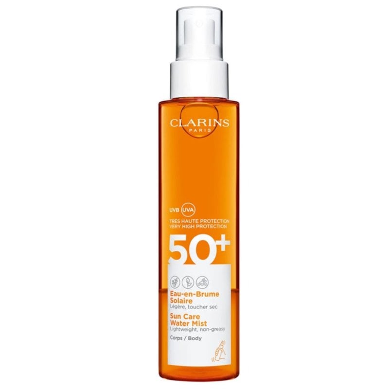 Clarins Sun Care Water Mist SPF 50 Слънцезащитен спрей за тяло без опаковка