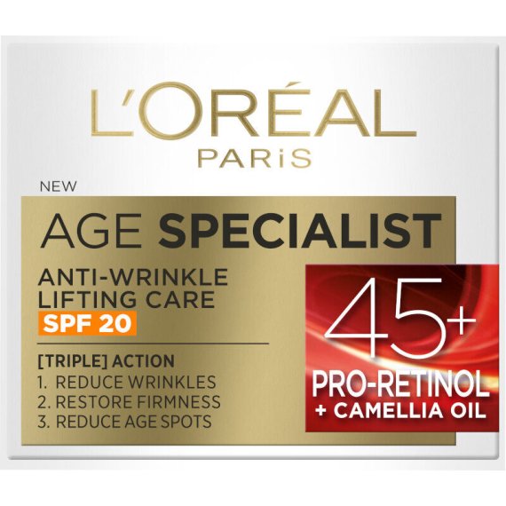 L'Oreal Paris Age Specialist Anti-Wrinkle 45+ Дневен крем за лице SPF20