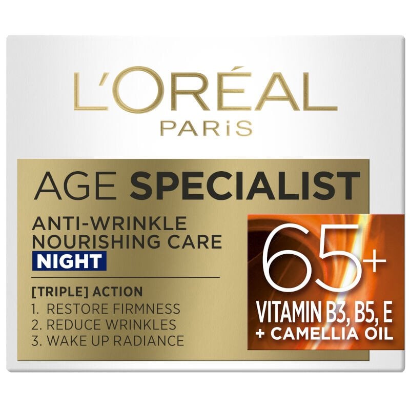 L'Oreal Paris Age Specialist Anti-Wrinkle 65+ Нощен крем
