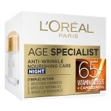 Крем за лице L'Oreal Paris Age Specialist Anti-Wrinkle 65+ Нощен