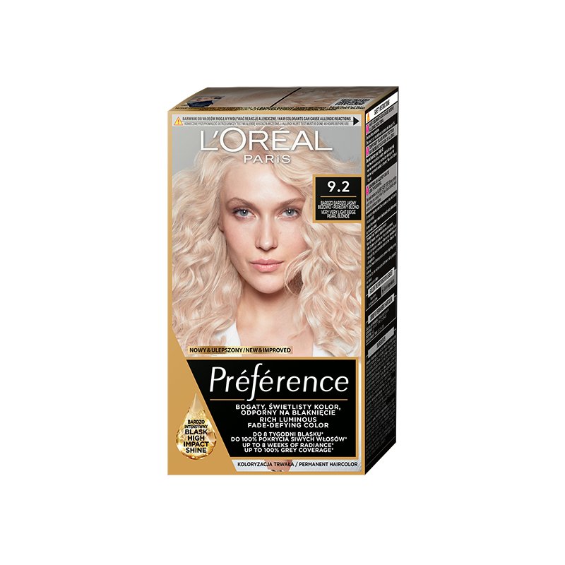 L`Oreal Paris Preference Перманентна боя за коса, Размер 92 Very,very light beige