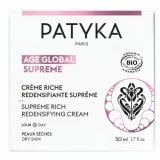 Patyka Age Global Supreme Богат уплътняващ крем за лице за суха кожа