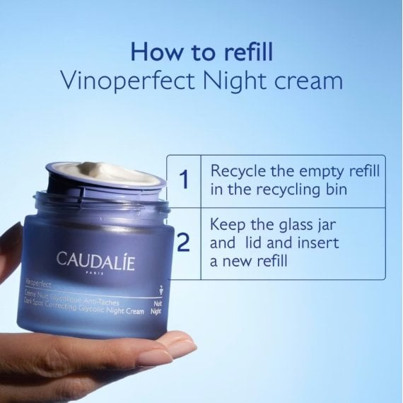 Пълнител за нощен крем Caudalie Vinoperfect против тъмни петна