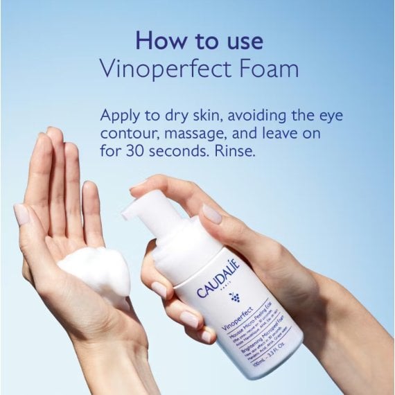 пяна за лице Caudalie Vinoperfect Озаряваща за микропилинг