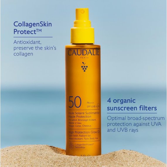 Caudalie Vinosun Озаряващо олио с висока защита SPF50