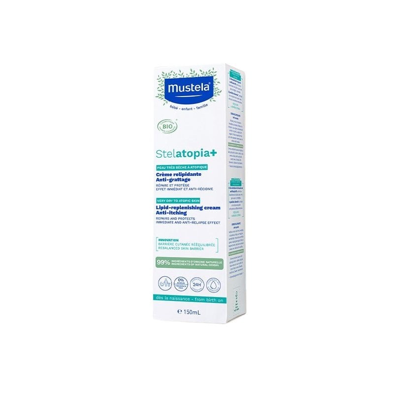 Mustela Stelatopia Липидовъзстановяващ крем за много суха до атопична кожа