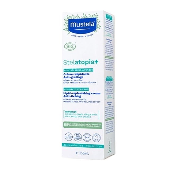 Mustela Stelatopia Липидовъзстановяващ крем за много суха до атопична кожа