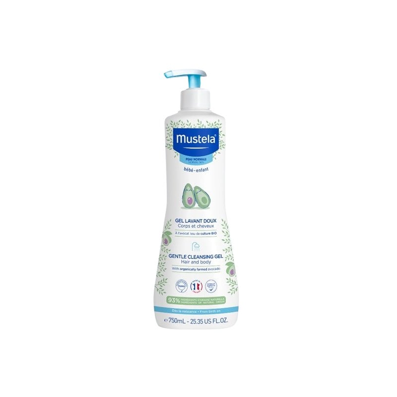 Mustela Нежен измиващ гел за коса и тяло