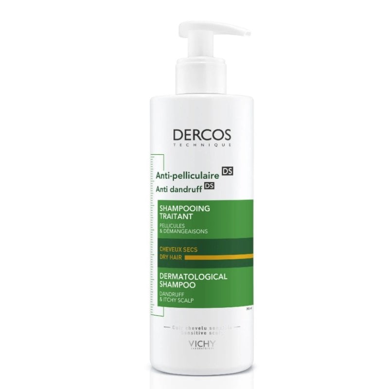 Vichy Dercos Anti-Dandruff DS Shampoo Шампоан за суха коса против пърхот, Размер 390 ml