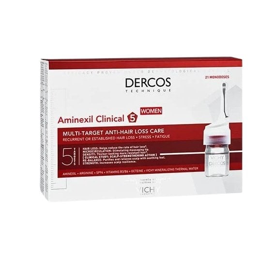 Vichy Dercos Aminexil Clinical 5 Multi-Target Anti-Hair Loss Treatment for Women Терапия за жени против косопад
